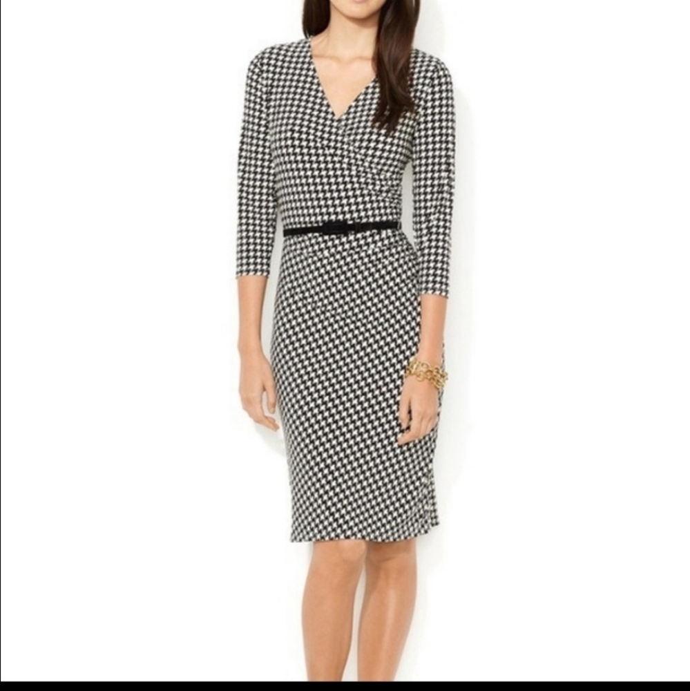 EUC Lauren Ralph Lauren Faux Wrap Dress, S